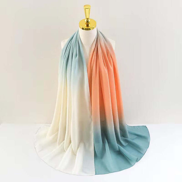 Gradient Color Chiffon Hijab