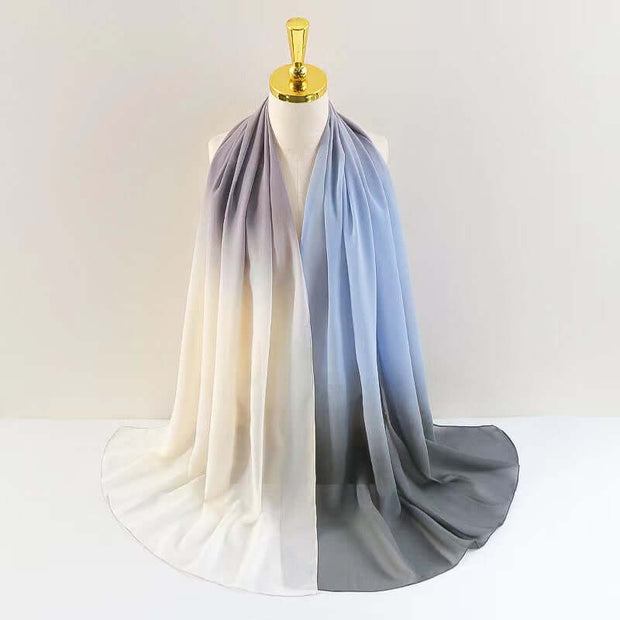 Gradient Color Chiffon Hijab