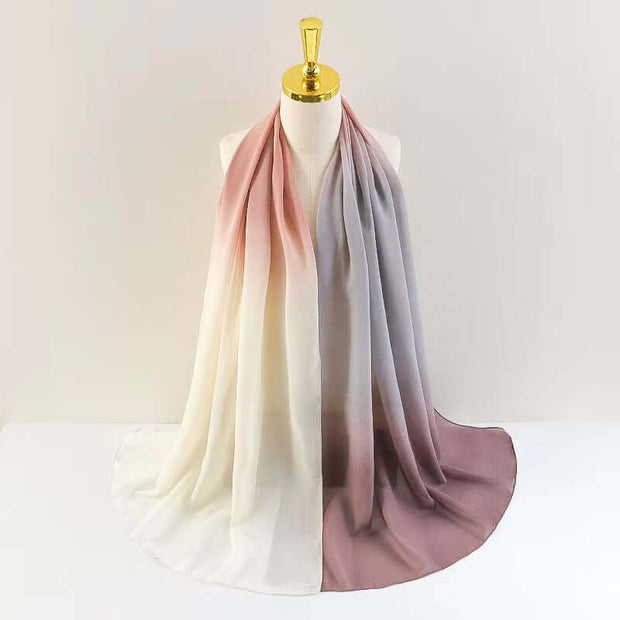 Gradient Color Chiffon Hijab