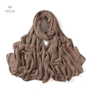 Cotton Hemp Wide Edge Modal Monochrome Hijab