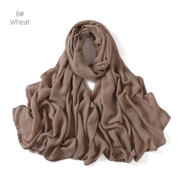 Cotton Hemp Wide Edge Modal Monochrome Hijab