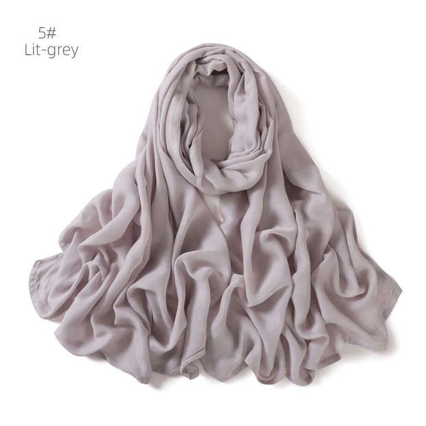 Cotton Hemp Wide Edge Modal Monochrome Hijab