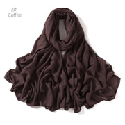 Cotton Hemp Wide Edge Modal Monochrome Hijab