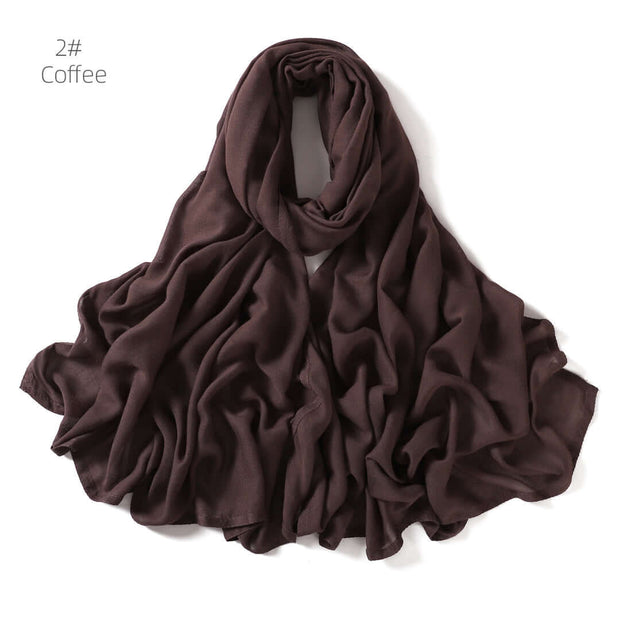 Cotton Hemp Wide Edge Modal Monochrome Hijab