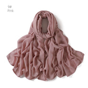 Cotton Hemp Wide Edge Modal Monochrome Hijab