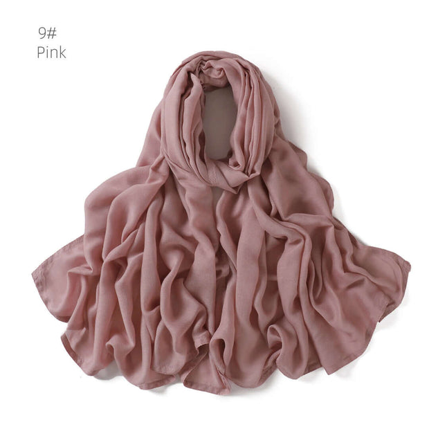 Cotton Hemp Wide Edge Modal Monochrome Hijab