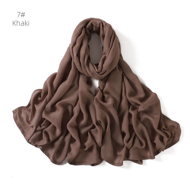 Cotton Hemp Wide Edge Modal Monochrome Hijab