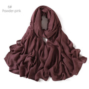 Cotton Hemp Wide Edge Modal Monochrome Hijab