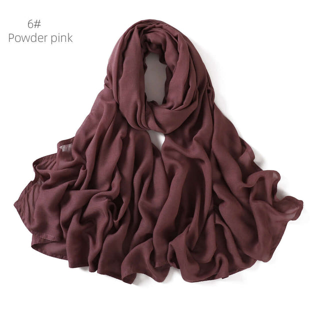 Cotton Hemp Wide Edge Modal Monochrome Hijab