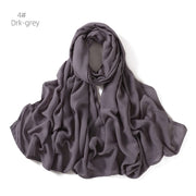 Cotton Hemp Wide Edge Modal Monochrome Hijab