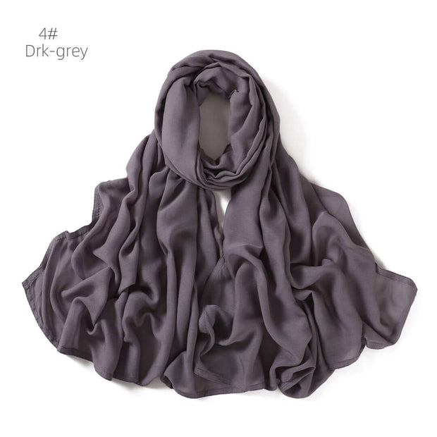 Cotton Hemp Wide Edge Modal Monochrome Hijab
