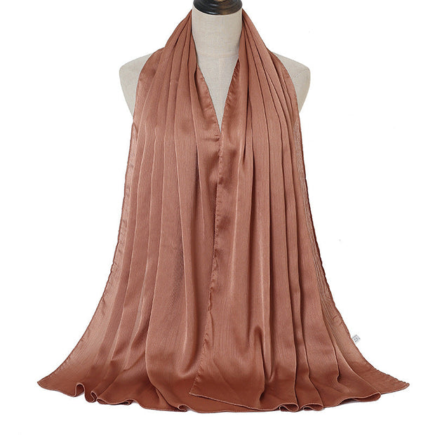 Natural Wrinkled Monochrome Hijab