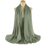 Natural Wrinkled Monochrome Hijab