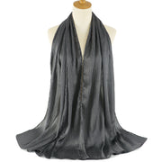 Natural Wrinkled Monochrome Hijab