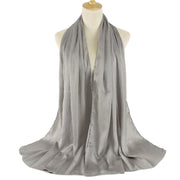 Natural Wrinkled Monochrome Hijab