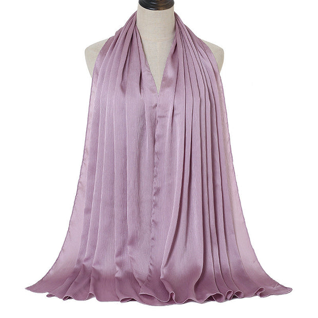 Natural Wrinkled Monochrome Hijab