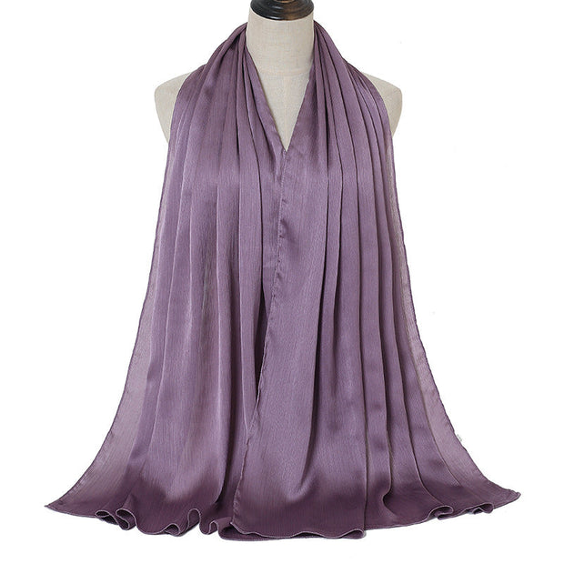 Natural Wrinkled Monochrome Hijab