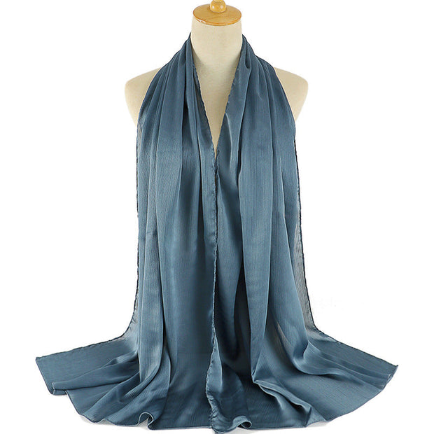 Natural Wrinkled Monochrome Hijab
