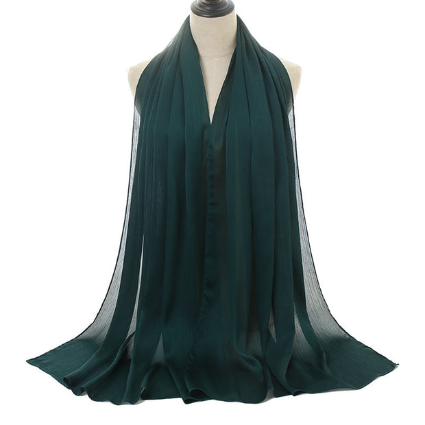 Natural Wrinkled Monochrome Hijab
