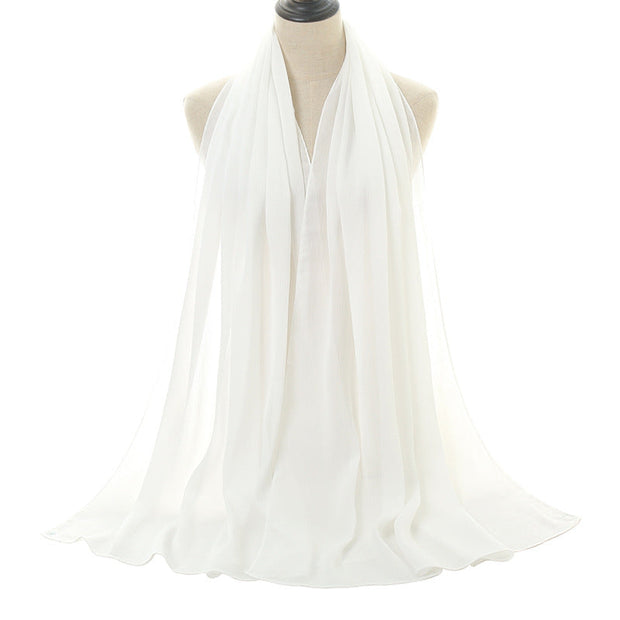 Natural Wrinkled Monochrome Hijab