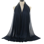 Natural Wrinkled Monochrome Hijab