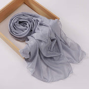 Beaded Chiffon Silver Thread Hijab