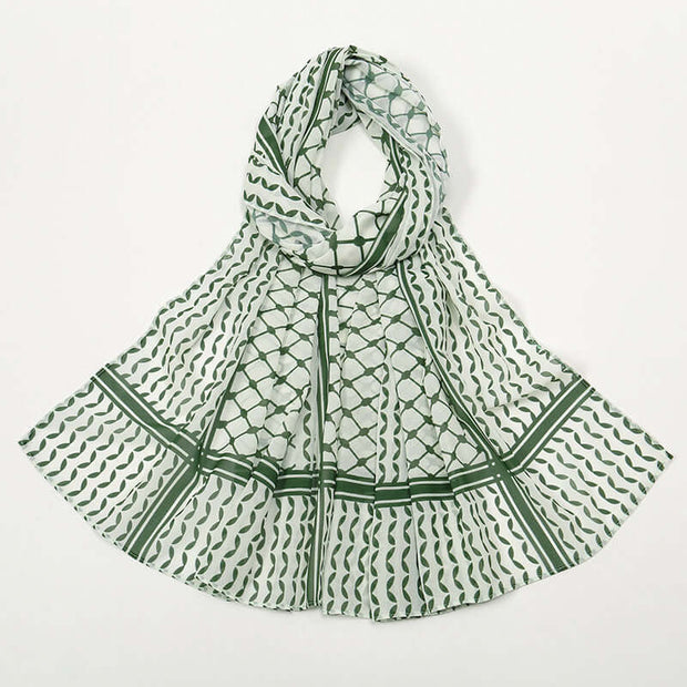 Printed Lattice Chiffon Hijabs