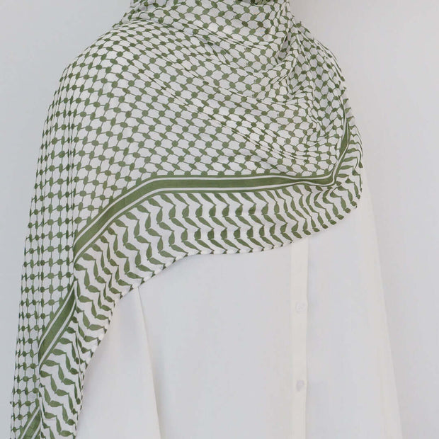 Printed Lattice Chiffon Hijabs