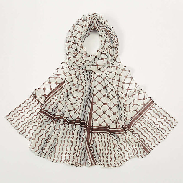 Printed Lattice Chiffon Hijabs