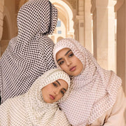 Printed Lattice Chiffon Hijabs