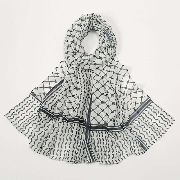 Printed Lattice Chiffon Hijabs