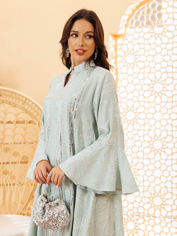 Elegant Beaded Embroidered Kaftan