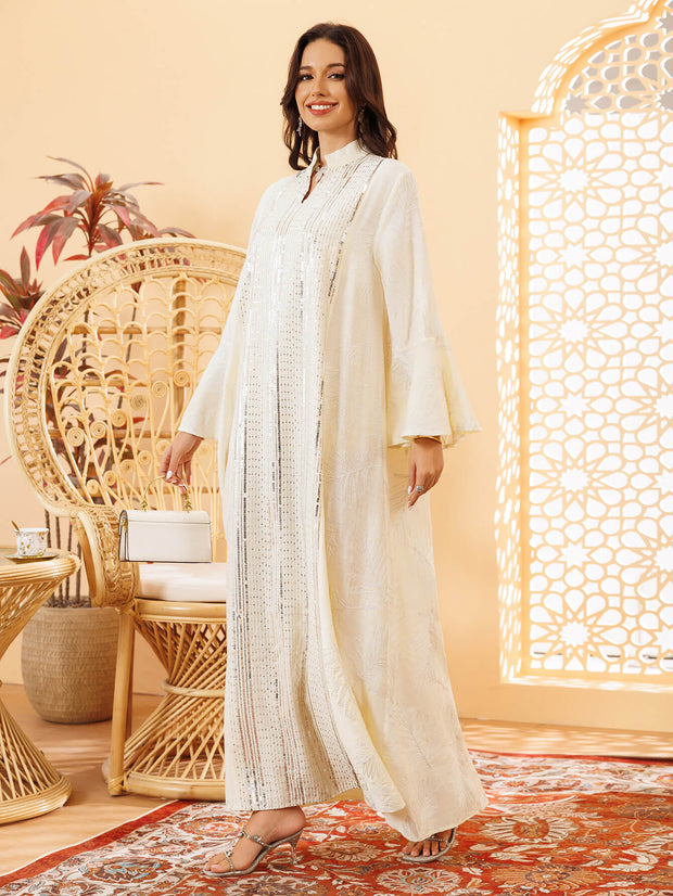 Elegant Beaded Embroidered Kaftan