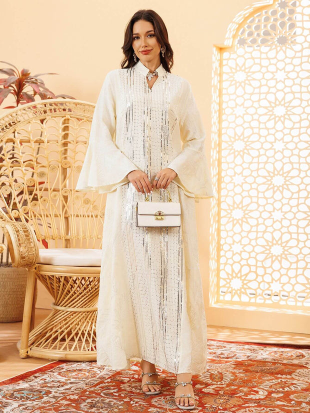 Elegant Beaded Embroidered Kaftan