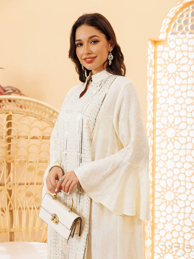 Elegant Beaded Embroidered Kaftan