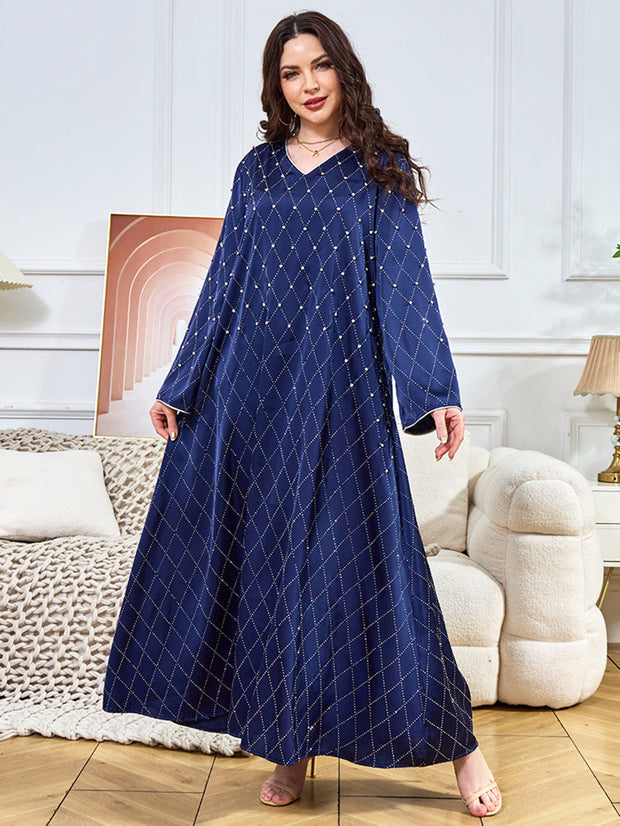 Elegant Studded Rhinestone Kaftan