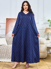 Elegant Studded Rhinestone Kaftan