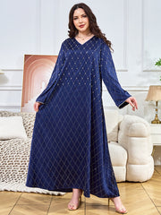 Elegant Studded Rhinestone Kaftan