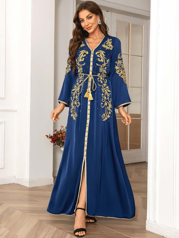Rhinestones Dresses Kaftan