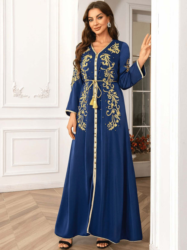 Rhinestones Dresses Kaftan