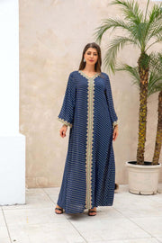 Lace Tape V-Neck Kaftan