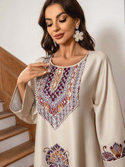 Elegant Embroidered Long Kaftan
