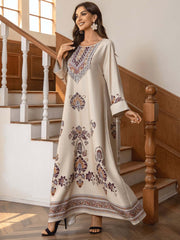 Elegant Embroidered Long Kaftan