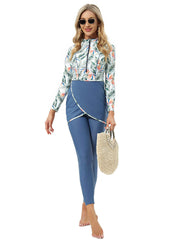 Printed Modest Burkini Swimwear 3-Piece Set – Oceana