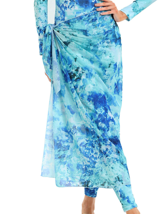 Printed Modest Burkini Swimwear 4-Piece Set – Hydraya