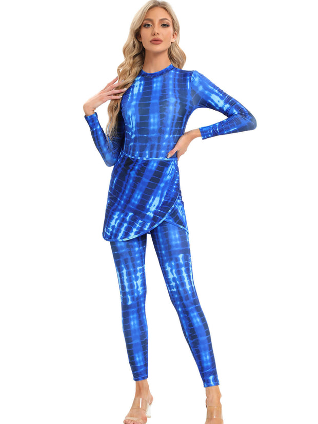 Printed Modest Burkini Swimwear 4-Piece Set – Hydraya