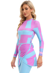 Printed Modest Burkini Swimwear 4-Piece Set – Hydraya