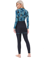 Printed Modest Burkini Swimwear 3-Piece Set – Oceana