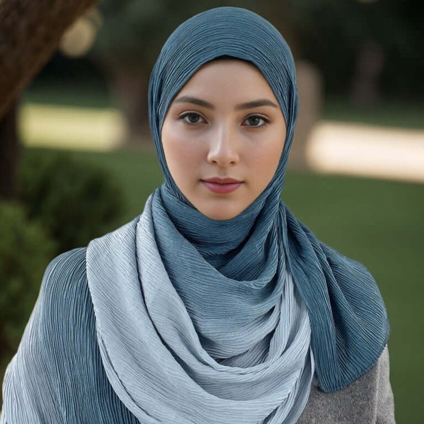 Color Blocking, Creasing, Gradient Hijab