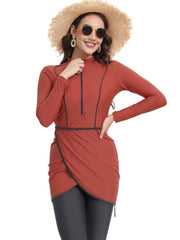 Solid Modest Burkini Swimwear 3-Piece Set – Oceana